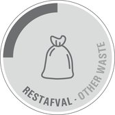 Restafval bord - kunststof - tweetalig 150 mm
