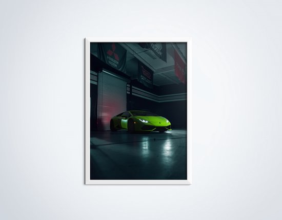 Lamborghini Huracan Groen Poster - Autoposter, Decoratie Slaapkamer, Kantoor