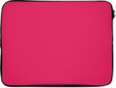Laptophoes 17 inch - Karmijn - Kleuren - Palet - Roze - Laptop sleeve - Binnenmaat 42,5x30 cm - Zwarte achterkant - Back to school spullen - Schoolspullen jongens en meisjes middelbare school - Macbook air hoes - Chromebook sleeve