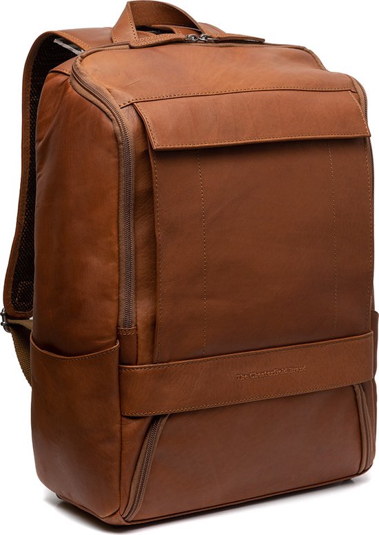 Chesterfield Rich Leren Laptop Rugtas - 15,4 inch - Cognac