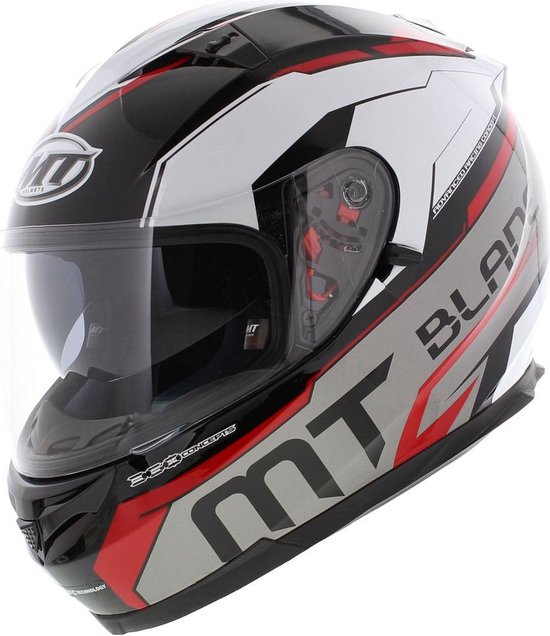 MT Blade SV Super-R helm glans zwart rood wit S (scooterhelm motorhelm)