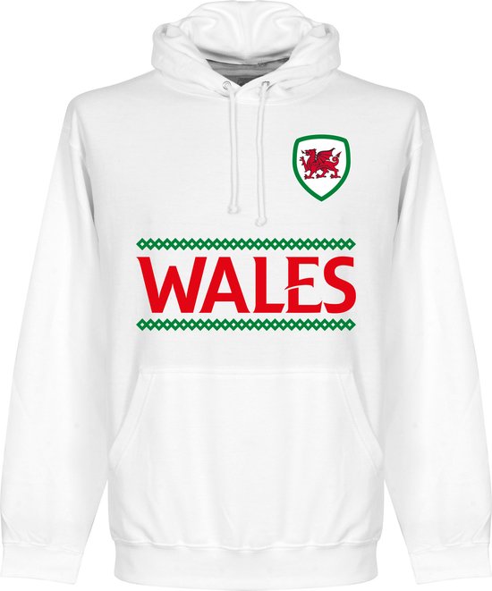 Wales Reliëf Team Hoodie - Wit - S