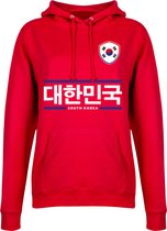 Zuid Korea Dames Script Team Hoodie - Rood - XS