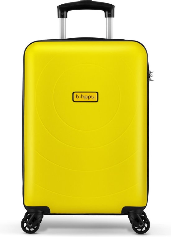 BHPPY Handbagage koffer 53x35x20cm - Handbagage trolley 33L - Lichtgewicht koffer 2.6kg - Reiskoffer met cijferslot - Geel