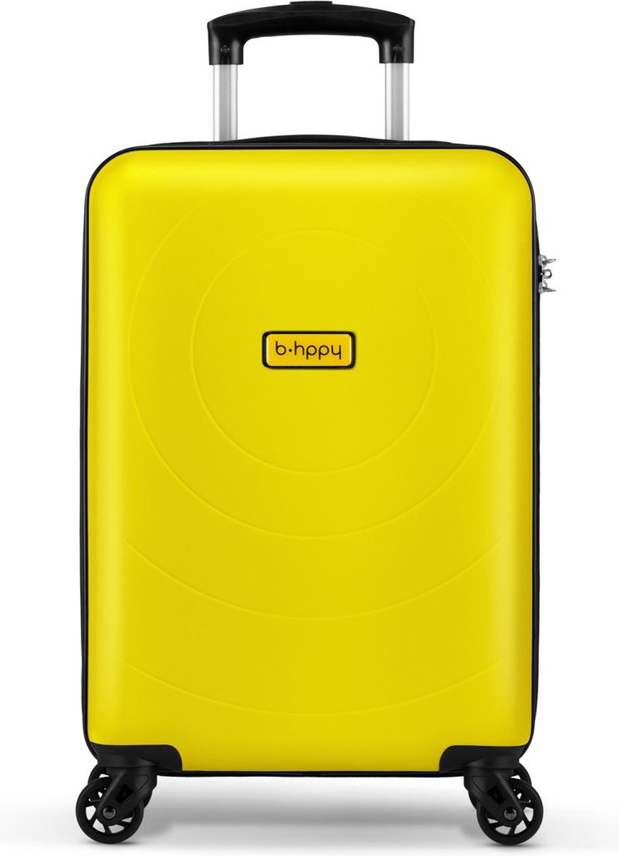 BHPPY Handbagage koffer met 4 wielen - 55 cm - 33L - Geel