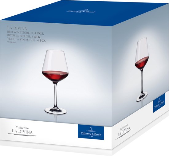 Villeroy & Boch Rode Wijnglazen La Divina 470 ml - 4 Stuks | bol.com