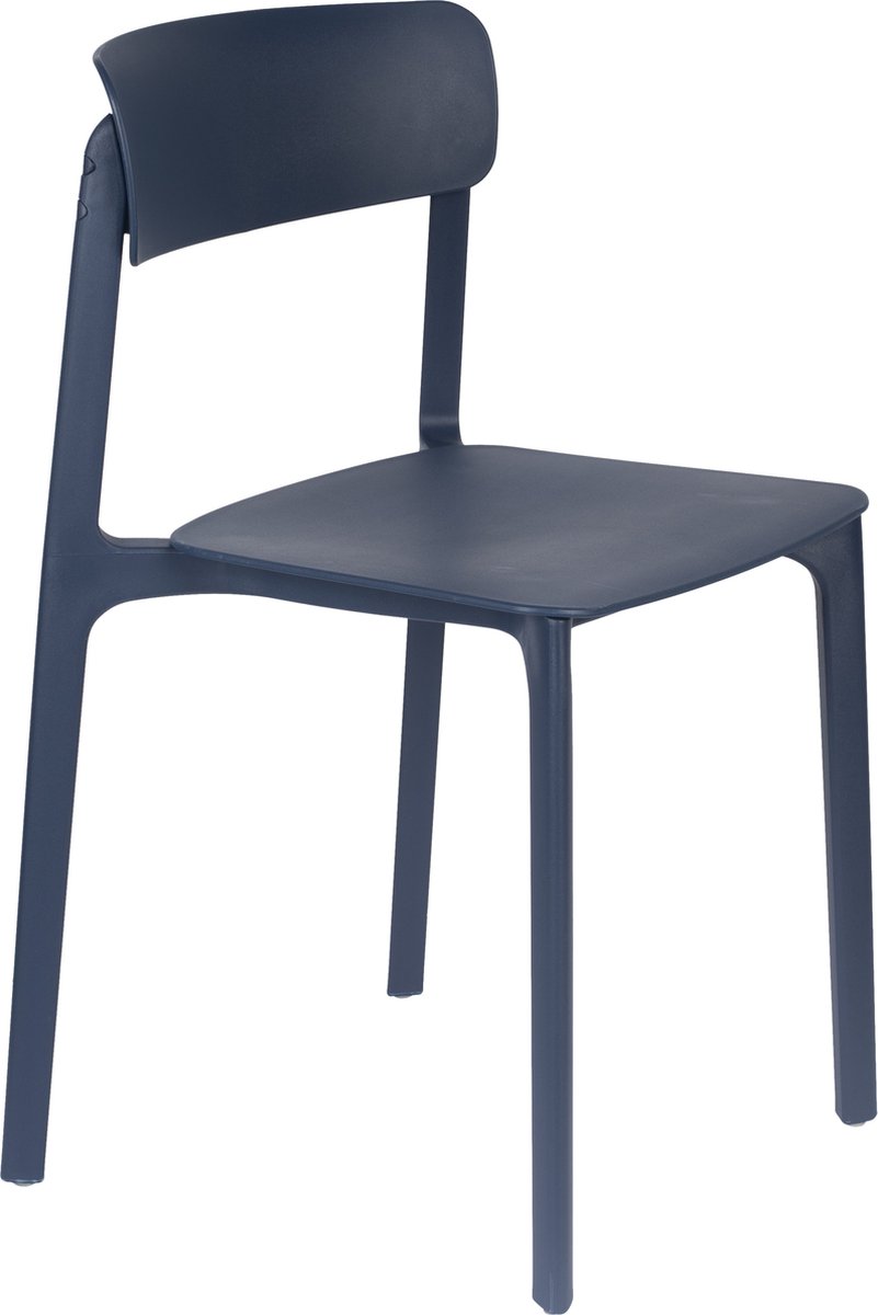 Housecraft Living Clive Tuinstoel/ Eetkamerstoelen Donkerblauw - Set van 4