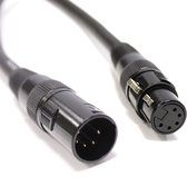 BeMatik - DMX DMX512 XLR 5-pins mannelijk naar XLR 5-pins vrouwelijk 30 m kabel