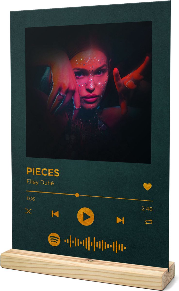 Songr Spotify Plaat PIECES Elley Duhé 20x30 Groen Dibond