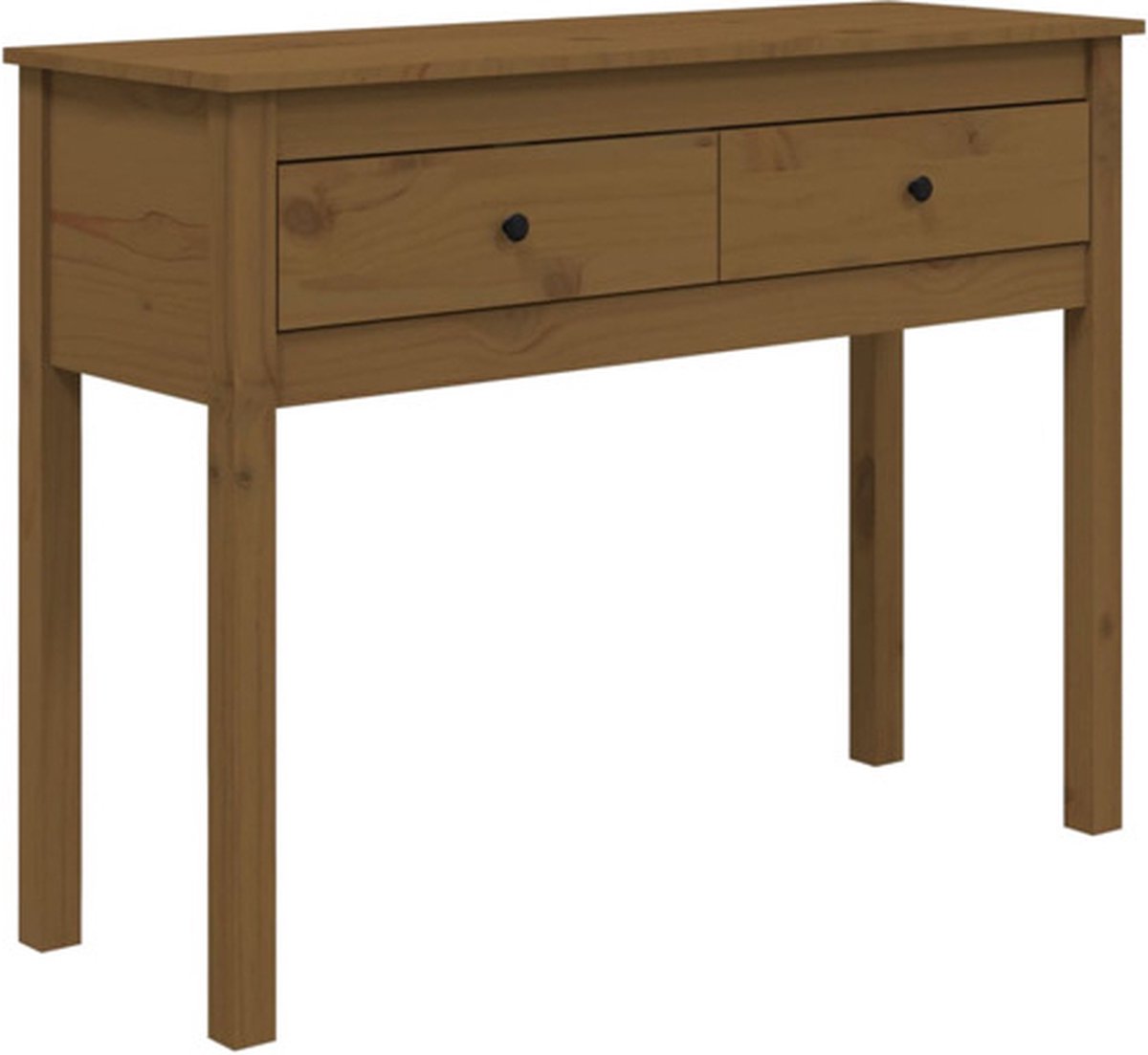 vidaXL Wandtafel - 100x35x75 - cm - massief - grenenhout - honingbruin