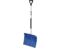 Sneeuwschep / sneeuwschuiver - blauw - telescopische aluminium steel - 122 tot 160 cm - Sneeuwruimer