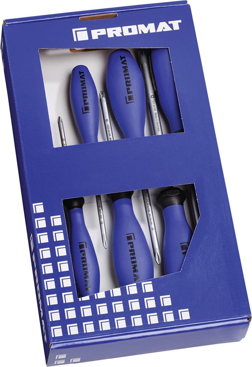 Promat 6-delige schroevendraaierset - PH/PZD