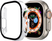 By Qubix Apple Watch Ultra case - Transparant - Geschikt voor Apple Watch 49mm hoesje - screenprotector - Bescherming iWatch - Bescherm hoesje
