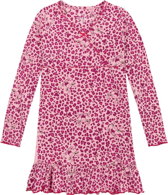 KIMU Onesie Pink Panther pak kostuum roze - maat M-L - panter jumpsuit huispak festival