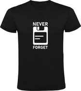 Never forget Heren T-shirt | nooit vergeten | denken | opslaan | altijd | telefoon | mobiel | Zwart