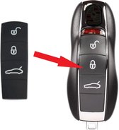 Coque Protection Clé Porsche Keyless - Carbone Noir - 3 Boutons - Compatible 911, Cayenne, Panamera...