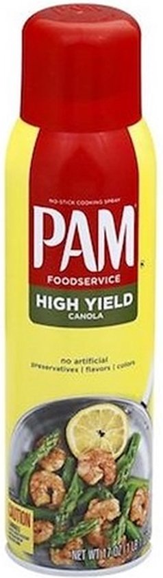 PAM Cooking Spray (groot) - High Yield Canola - 1580 doseringen - 481 gram