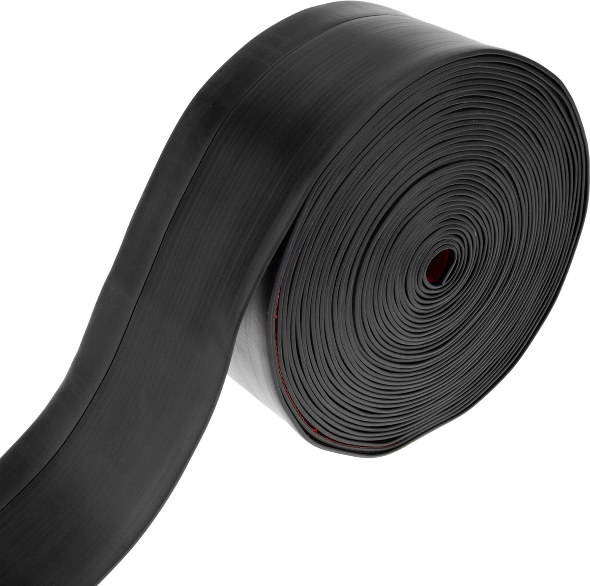 PrimeMatik - Flexibele zelfklevende plint 50 x 20 mm. Lengte 10 m zwart