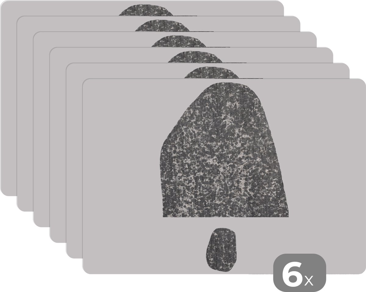 Placemat - Design - Abstract - Minimalisme - Onderleggers - Tafel - 45x30 cm - 6 stuks