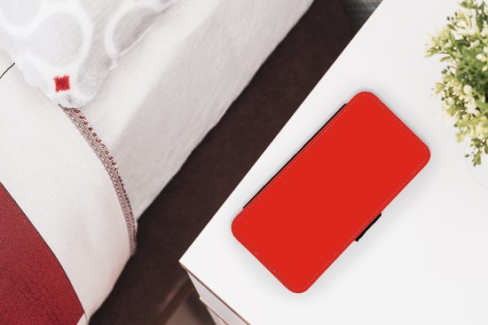 Étui pour téléphone iPhone 8 Bookcase - Rouge - Motif - Design - Avec poches - Étui portefeuille avec fermeture magnétique