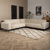 Bronx71® Scandinavische hoekbank Vegas taupe stof gemêleerd links/rechts