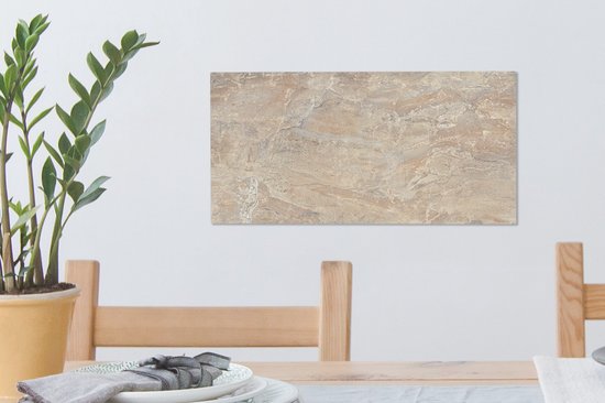 Peintures sur toile Marbre - Citron vert - Sable - Texture - 40x20 cm - Décoration murale