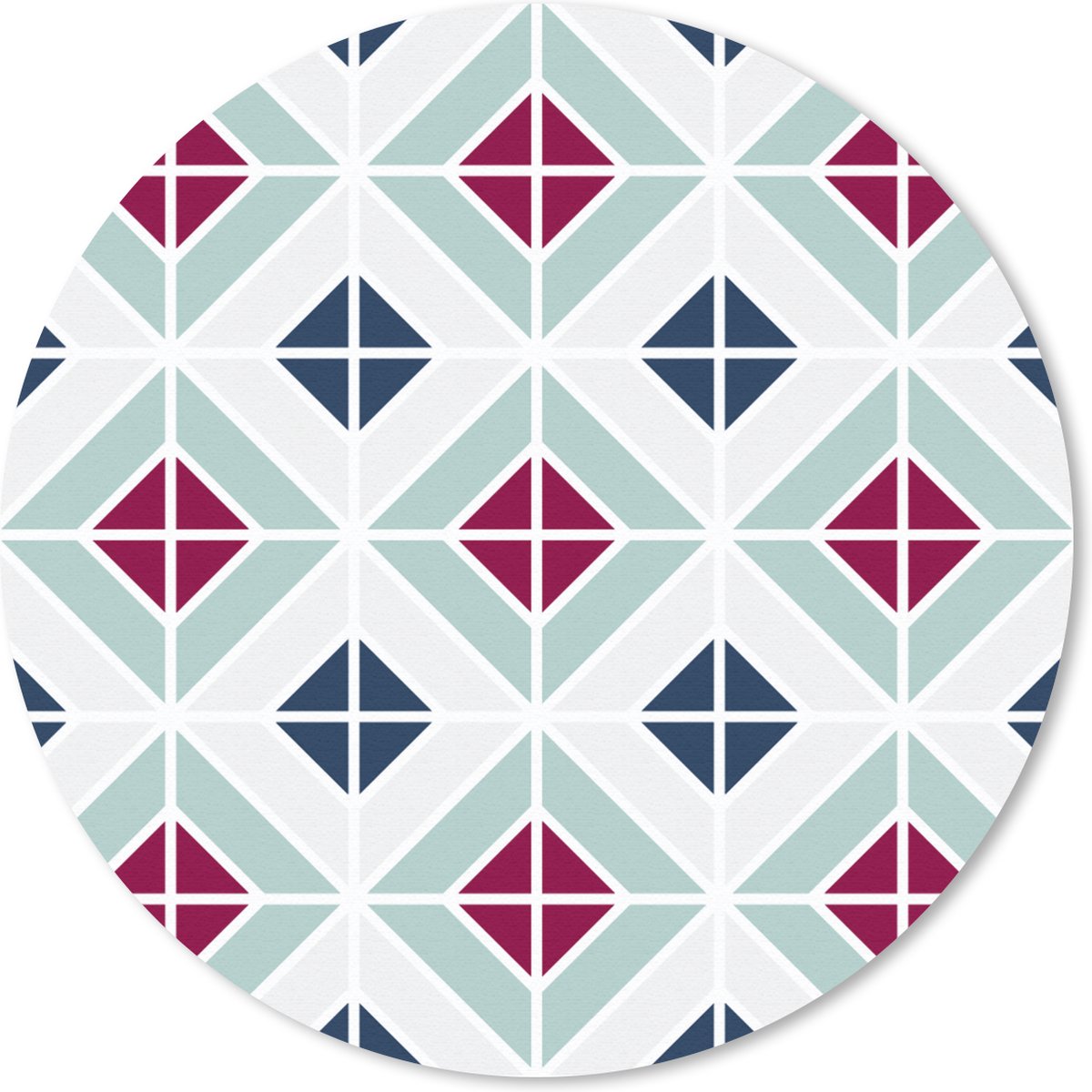 Muismat rond 40x40 cm - Mousepad Patronen - Tegel - Abstract - Ronde muismatten