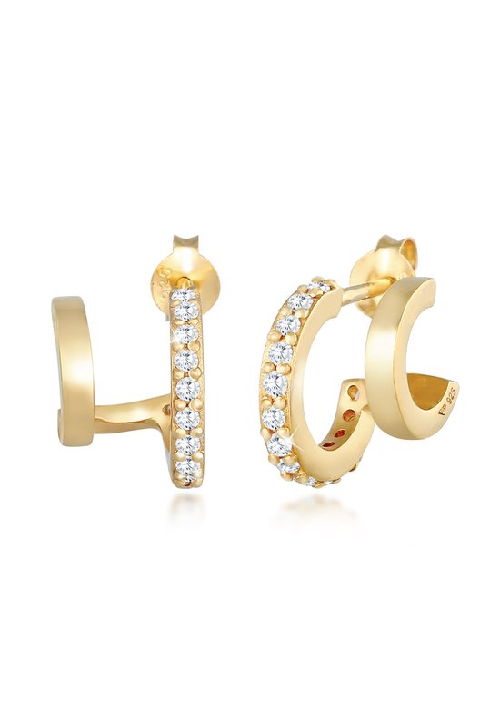 Buy Elli Germany Earrings Women Hanger Stud Ball Minimal Basic In Gold Plated Gold 1582761