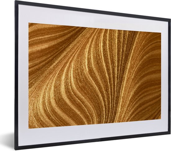 Affiche avec cadre Gros plan de peinture dorée - 40x30 cm