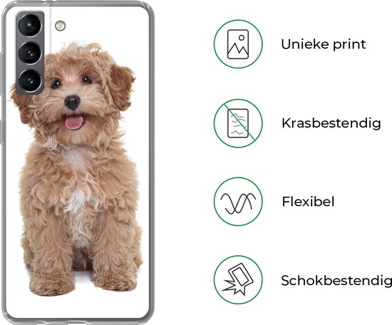 Coque Samsung Galaxy S21 - Chien - Animaux domestiques - Fourrure - Siliconen - Sinterklaas - Noël - Cadeaux - Cadeaux chaussures