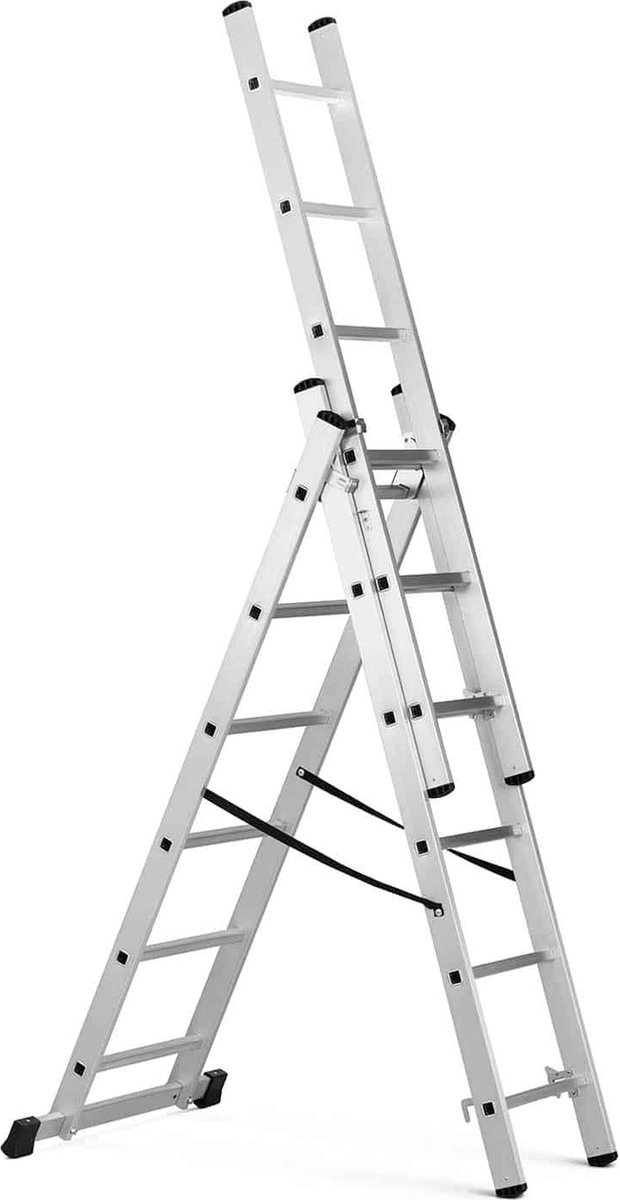 MSW Ladder Aluminium met wielfunctie - 321,2 cm