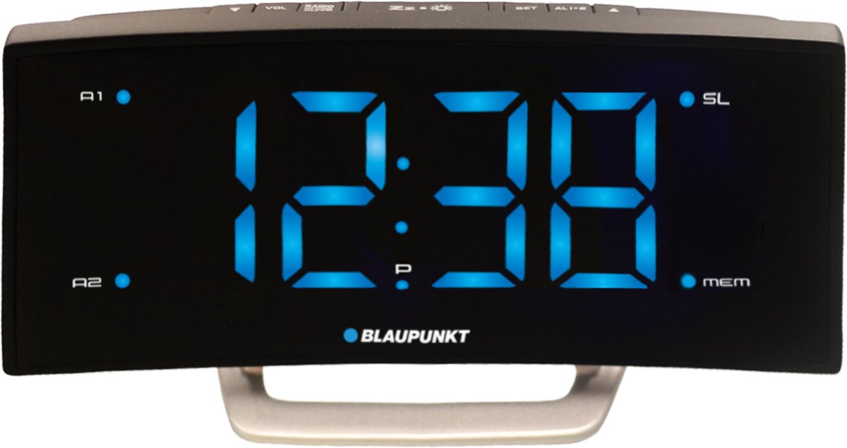 Blaupunkt CR7BK radio Klok Analoog & digitaal Roestvrijstaal