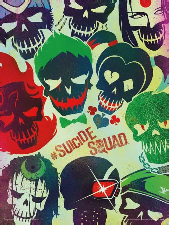 Suicide Squad Skulls Art Print 30x40cm | bol.com