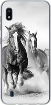 Geschikt voor Samsung Galaxy A10 hoesje - Paarden - Dieren - Illustratie - Siliconen Telefoonhoesje