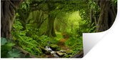 Muurstickers - Sticker Folie - Jungle - Groen - Natuur - Tropisch - Planten - 40x20 cm - Plakfolie - Muurstickers Kinderkamer - Zelfklevend Behang - Zelfklevend behangpapier - Stickerfolie