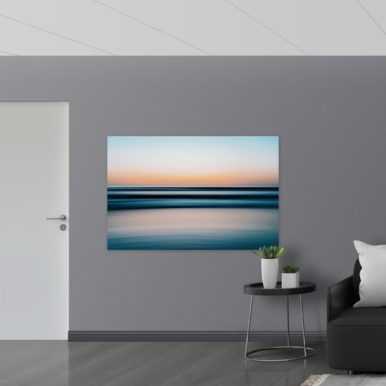 WallClassics - Drapeau - Mer Calme Ondulée - 150x100 cm Photo sur Drapeau Polyester