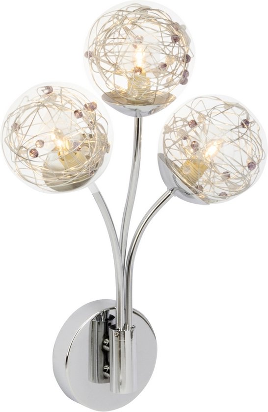 BRILLIANT lampe Joya applique 3 lumières chrome | 3x QT14, G9, 33W,  convient aux... | bol.com