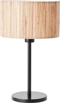 Lampe Brilliant , lampe de table Wimea noir/naturel, 1x A60, E27, 52W, avec interrupteur à cordon