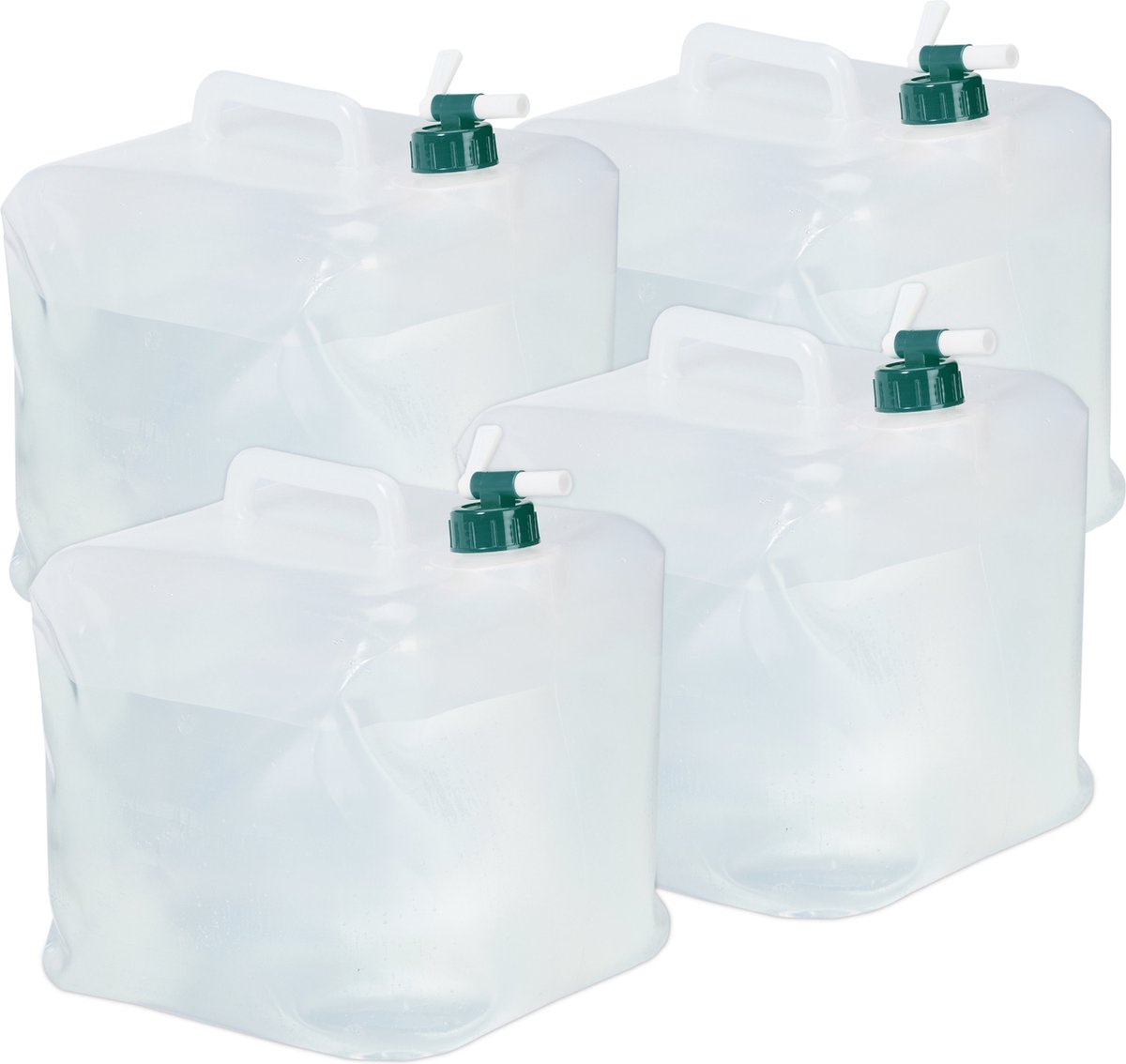 Relaxdays Opvouwbare Jerrycan 20 L Set Van 3 Drinkwater Met Kraan Camping Rood 590273263