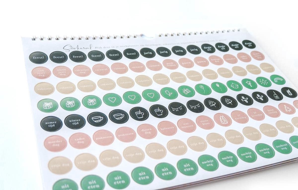 Maan Amsterdam Weekplanner - Inclusief stickervel - To do planner - Ongedateerd - A4 - Eclipse — afbeelding 7