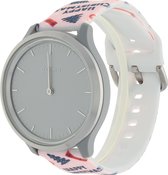 Bandje Voor Garmin Vivoactive / Vivomove Print Sport Band - Kerst Roze (Veelkleurig) - Maat: 22mm - Horlogebandje, Armband