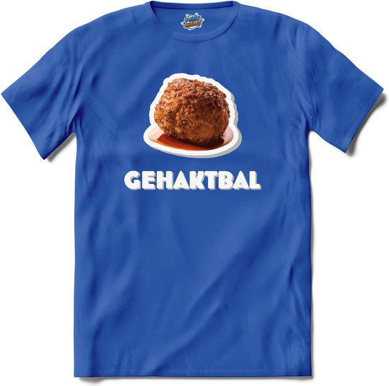 Gehaktbal - grappig verjaardag kleding cadeau - eten teksten - T-Shirt - Heren - Royal Blue - Maat S