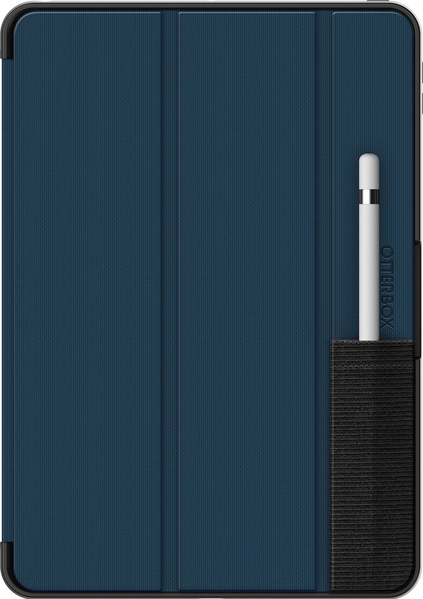Apple iPad 8 10.2 (2020) Hoes - Otterbox - Symmetry Folio Serie - Kunstlederen Bookcase - Blauw - Hoes Geschikt Voor Apple iPad 8 10.2 (2020)