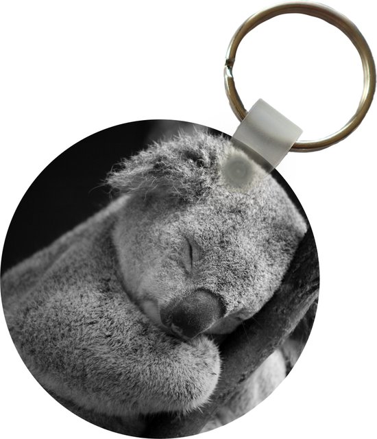 Sleutelhanger - Koala - Tak - Zwart - Kids- Jongens - Meisjes - Plastic - Rond - Uitdeelcadeautjes