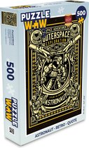 Puzzel Astronaut - Retro - Quote - Legpuzzel - Puzzel 500 stukjes