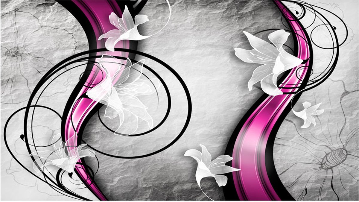 Fotobehang XXL - Flowery Ribbon.