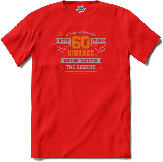 60 Jaar vintage legend - Verjaardag cadeau - Kado tip - T-Shirt - Meisjes - Rood - Maat 12 jaar