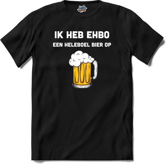 Ik heb EHBO - Bier kleding cadeau - bierpakket kado idee - grappige bierglazen drank feest teksten en zinnen - T-Shirt - Dames - Zwart - Maat XL