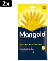 2x Marigold Keuken Handschoenen L Geel