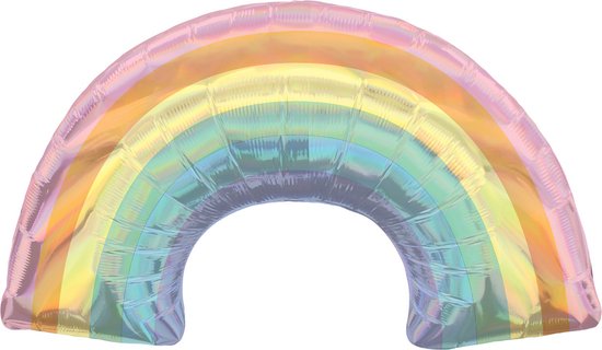 Amscan Folieballon Supershape Iridescent Pastel Rainbow 45 Cm